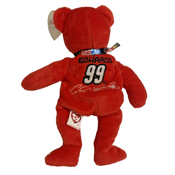 Ty Beanie Baby Carl Edwards Bear MWMT 2007 Nascar #99 Office Depot Giftable EUC - Picture 4 of 12